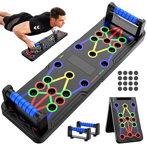 Solid Push Up Board Home Workout Equipment Multi-Functional Pushup Stands System Fitness Floor Chest Muscle Exercise Professional Equipment Burn Fat Strength Training Arm Men & Women Weights , Best Choice for Daily Gifts - M2-Black Handle