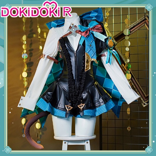 【Ready For Ship】【Size XS-2XL】DokiDoki-R Game Genshin Impact Cosplay Fontaine Lynette Costume Magician | L