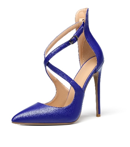 Elashe Talons Aiguilles Femmes, Sandales Bout Pointu 12cm avec Bride Cheville pour Mariage, Fête