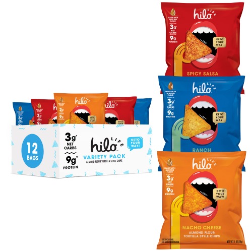 Hilo Life, Low Carb Keto Friendly Tortilla Chip Snack Bags