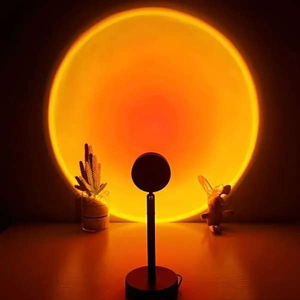 CORATED Sunset Lamp, Projector Sunset Light 180 Degree Rotation Projection LED Night Light for Photography, Selfie, Home and Bedroom Decor (Sunset Red) - Sunset-Red