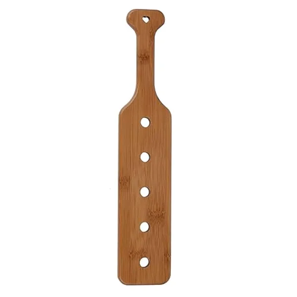 BATTIFE 14 inch Bamboo Paddle Lightweight Durability Smooth Paddle with Airflow Holes Unfinished Wooden Paddle - 14inch
