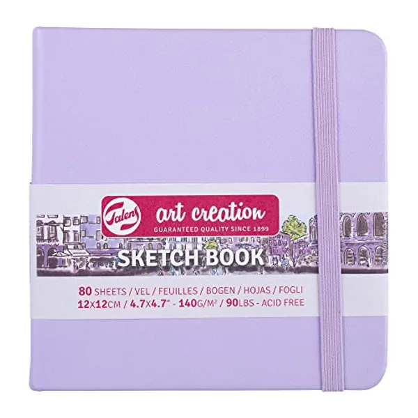 Talens Art Creation Skizzenbuch 80 Blatt, 12 x 12 cm, pastellviolett