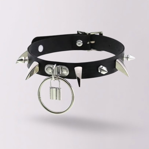Noir Spike Choker - one-size-fits-all (adjustable) / Black