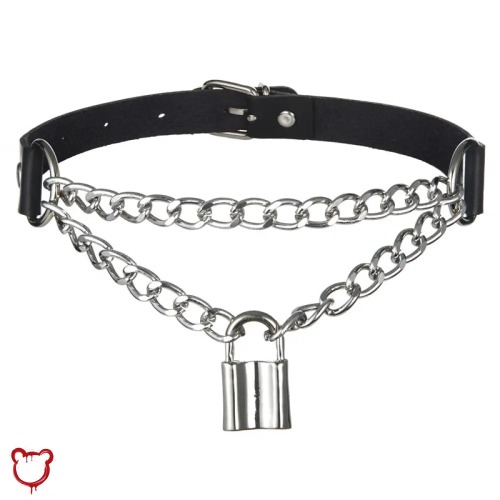 "Faux Leather Goth Choker"