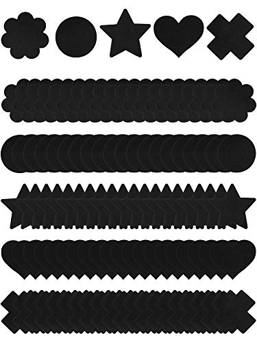 Pasties Nipple Covers Disposable Breast Pasties Self-Adhesive Nipple Breast Covers Multi-Shape Bra - Black - 50