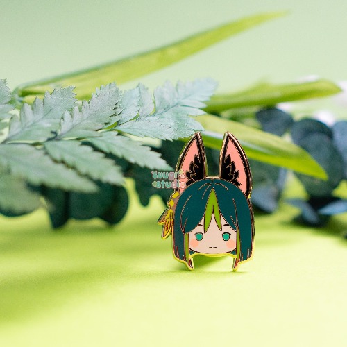 Genshin Impact Tighnari & Collei Hard Enamel Pin - Tighnari / [A Grade] / Locking Clasps