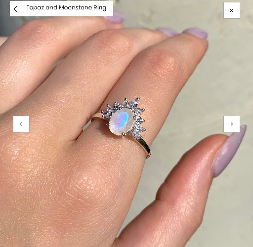 Topaz & Moonstone Ring 