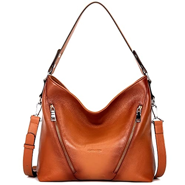 BOSTANTEN Women Leather Handbag Designer Ladies Hobo Purses Shoulder Bags
