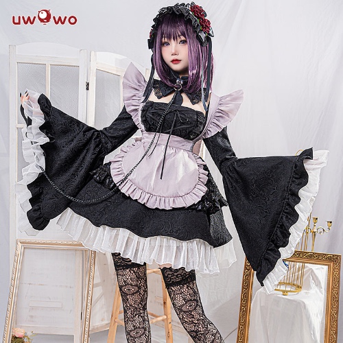 Uwowo Anime My Dress-Up Darling Shizuku-Tan Marin Kitagawa 2-in-1 Maid&Lingerie Cosplay Costume - 【In Stock】S