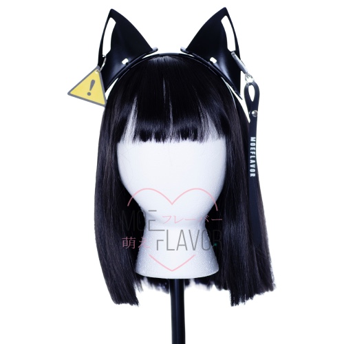 DANGER Cyber Cat Headband - Black & Yellow