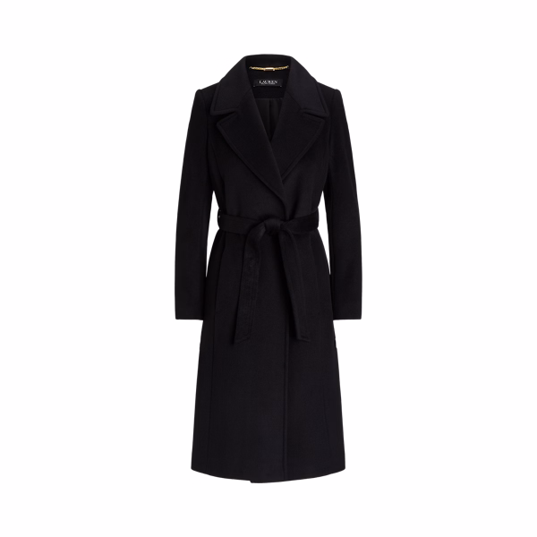 Belted Wool-Blend Wrap Coat for Women | Ralph Lauren® UK