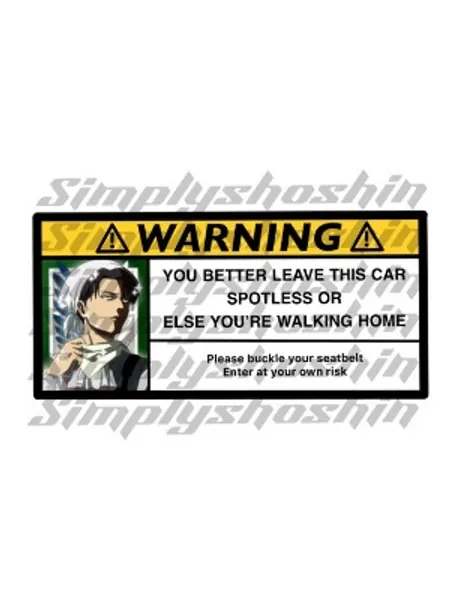 Anime Clean Warning Sticker | Etsy Canada