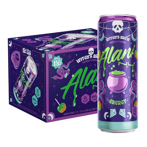 Alani Nu WITCH'S BREW Sugar Free Low Calorie Energy Drinks | 200mg Caffeine | Pre Workout Performance with Antioxidants | Biotin B Vitamins | Zero Sugar | 15 Calories | 12 Fl Oz Cans (12 Pack) - Witch's Brew - 12 Fl Oz (Pack of 12)