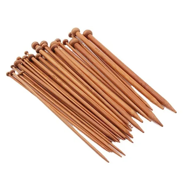 Single Pointed Knitting Needle Set - Bamboo 