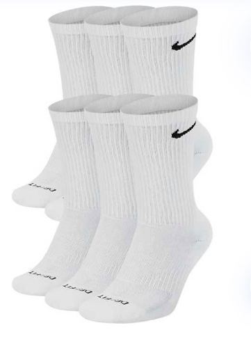 White Nike Crew Socks