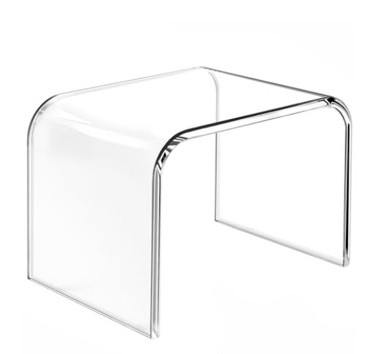 BOPKOWI Acrylic Stool,Acrylic Step Stool,Acrylic Small Step Stool,Clear Acrylic Foot Stool for Bathroom Bedroom Kitchen,Holds Up to 250lbs - No Non-Slip stool
