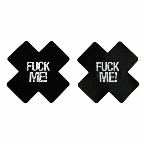 Soul Snatch | cross-shaped nipple stickers - Black