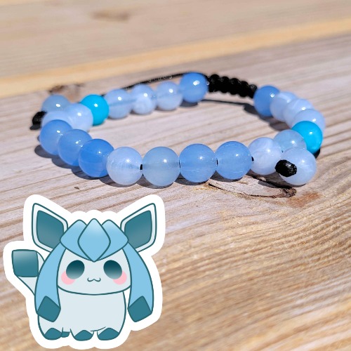 Glaceon Adjustable Bead Bracelet