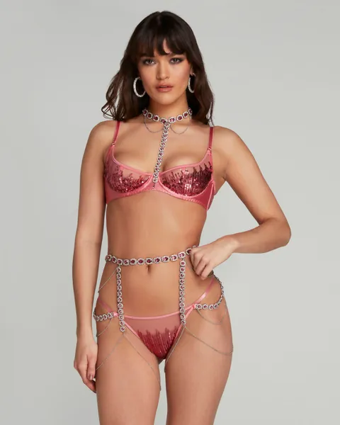 Calista Suspender in Pink/Silver | By Agent Provocateur New In