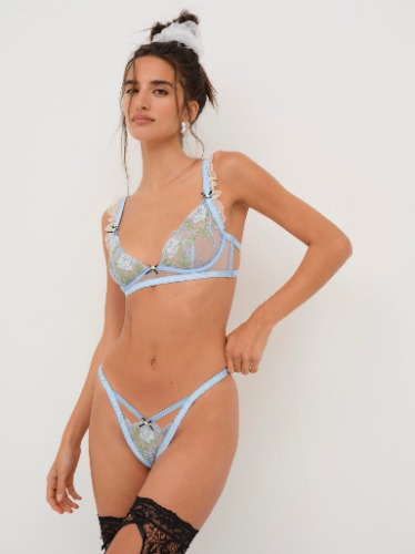 Dawn Underwire Bra — Blue