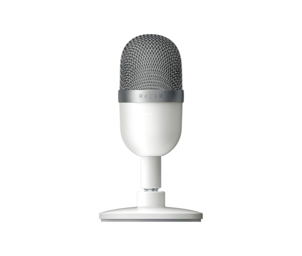 Razer Seiren Mini USB Condenser Microphone: for Streaming and Gaming on PC - Professional Recording Quality - Precise Supercardioid Pickup Pattern - Tilting Stand - Shock Resistant - Mercury White - Mercury White Seiren Mini