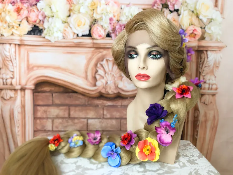 Rapunzel Tangled Professional Braided Wig - Lace Front, Regular Thickness