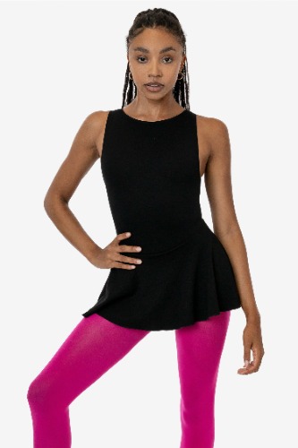 Ponte Boatneck Ballerina Skirted Leotard - Los Angeles Apparel