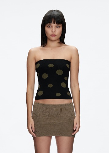 Bubbles Tube Top in Black - Tank Air