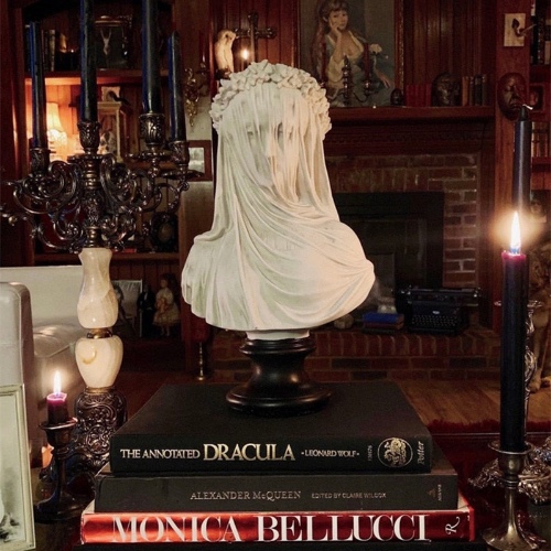 "The Veiled Lady" Gothic Sculpture Bust