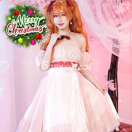 【In Stock】Anime Neon Genesis Evangelion Cosplay Asuka Dress Cosplay Costume Plus Size - S