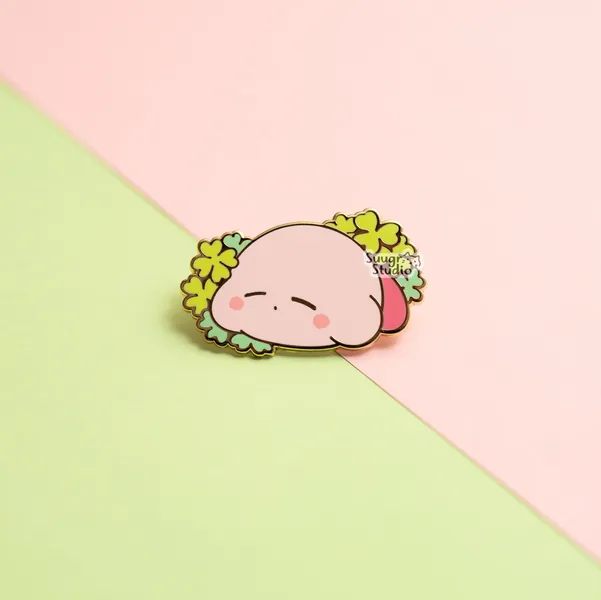 Clover Poyo Hard Enamel Pin - [B Grade] / Simple Rubber Back