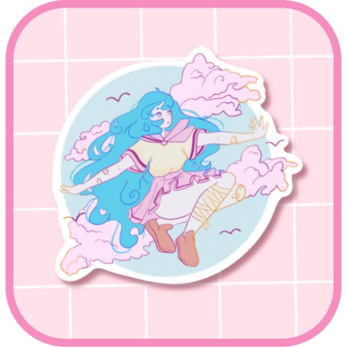 i wish i could fly sticker