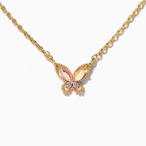 Float Like A Butterfly Necklace | Gold