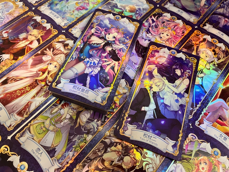 Anime Charakter Tarot, UV Tarot, Leuchtendes Tarot, basierend auf RWS Tarot, 78 Tarot