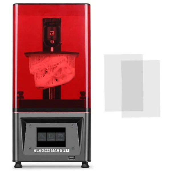 ELEGOO Resin 3D Printer Mars 2 Pro Mono MSLA 3D Printer UV Photocuring LCD Resin 3D Printer with 6.08 inch 2K Monochrome LCD, Printing Size 129x80x160mm/5.1x3.1x6.3inch.