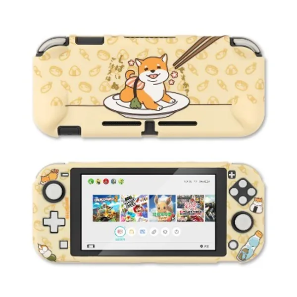 GeekShare Protective Case for Nintendo Switch Lite, Anti-Collision Non-Slip Shockproof Silicone Protective Cover Shell for Nintendo Switch Lite (Shiba Inu)