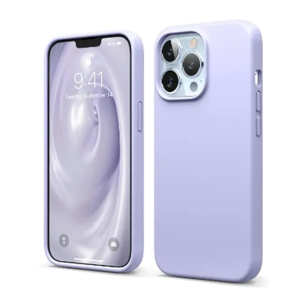 elago Liquid Silicone Case Compatible with iPhone 13 Pro Case (6.1"), Premium Silicone, Full Body Protection - 3 Layer Shockproof Phone Cover, Anti-Scratch Soft Microfiber Lining (Purple)
