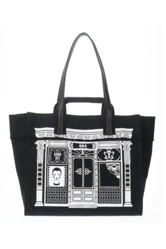 Limited Edition: Anna Sui Soho Boutique Tote Bag <br> Black Multi | Default Title