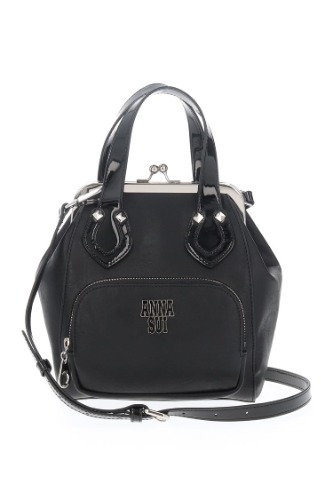Metallica Clasp Crossbody Bag <br> Black | Default Title