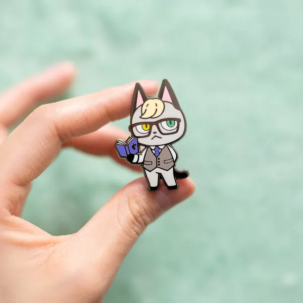 Raymond the Cat Hard Enamel Pin - Raymond Regular [A Grade] / Simple Rubber Back