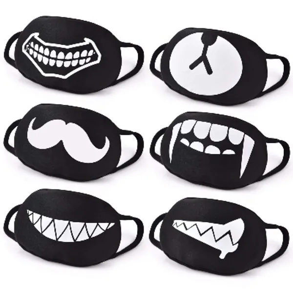 CIKIShield Mouth Mask, Anti Dust Anime Mask Cotton Mask, Teeth Pattern Cute Unisex Cotton Blend Anti Dust Face Mouth Mask