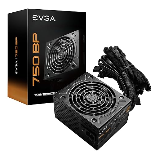 EVGA 750 BP, 80+ Bronze 750W, 3 Year Warranty, Compact 120mm Size, Power Supply 100-BP-0750-K1 - BP Series - 750W