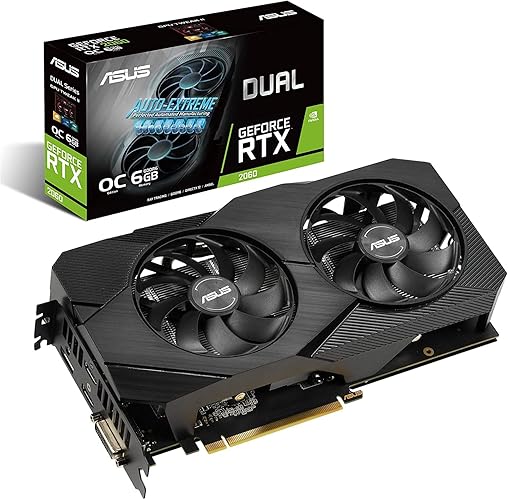 ASUS GeForce RTX 2060 Overclocked 6G GDDR6 Dual-Fan EVO Edition VR Ready HDMI DisplayPort DVI Graphics Card (DUAL-RTX2060-O6G-EVO) - Graphic Card