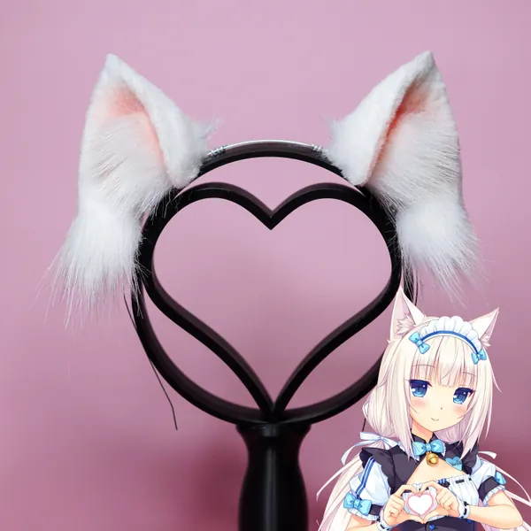 Nekopara Vanilla inspired Cosplay Cat Ears in White