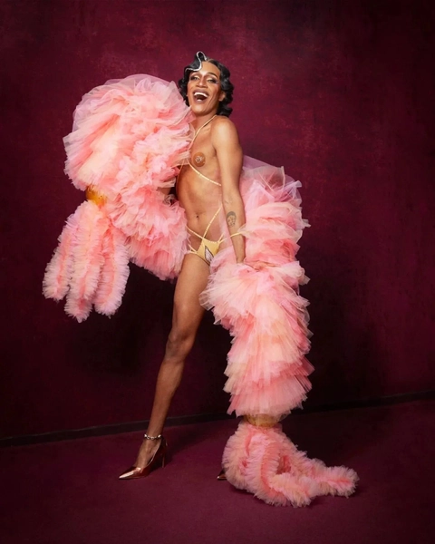 Paar REUZE kwastjes pompons ballen voor VEGAN Boa Burlesque Drag Queen Custom Made