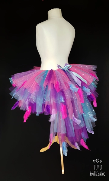 Paarse Swan Tutu - volwassen Feather Tutu - kip Party Tutu - gezwollen volwassen Tutu met veren - grote Bright gevederde Tutu rok