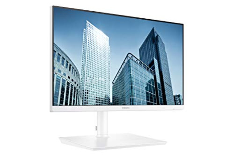 SAMSUNG SH850 Series 24-Inch WQHD (2560x1440) Computer Monitor, Display Port, HDMI, USB-C, Height Adjustable Stand, 3 Yr WRNTY (LS24H851QFNXZA), White - White - 24 in - USB-C and DP Daisychain