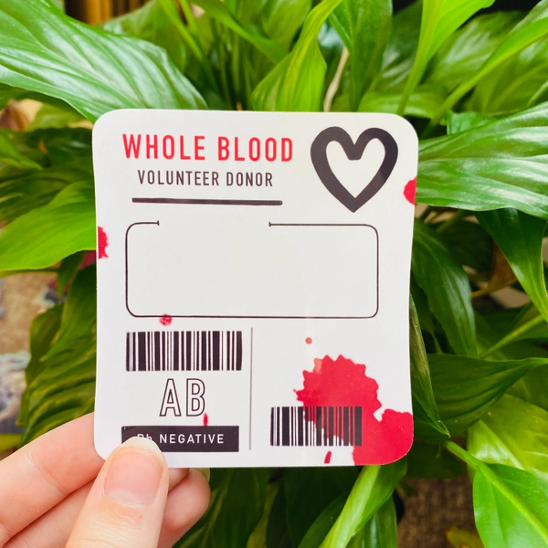 Blood Bag Waterbottle Sticker