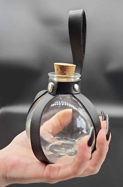 Round Glass Potion Bottle w/ Belt Loop